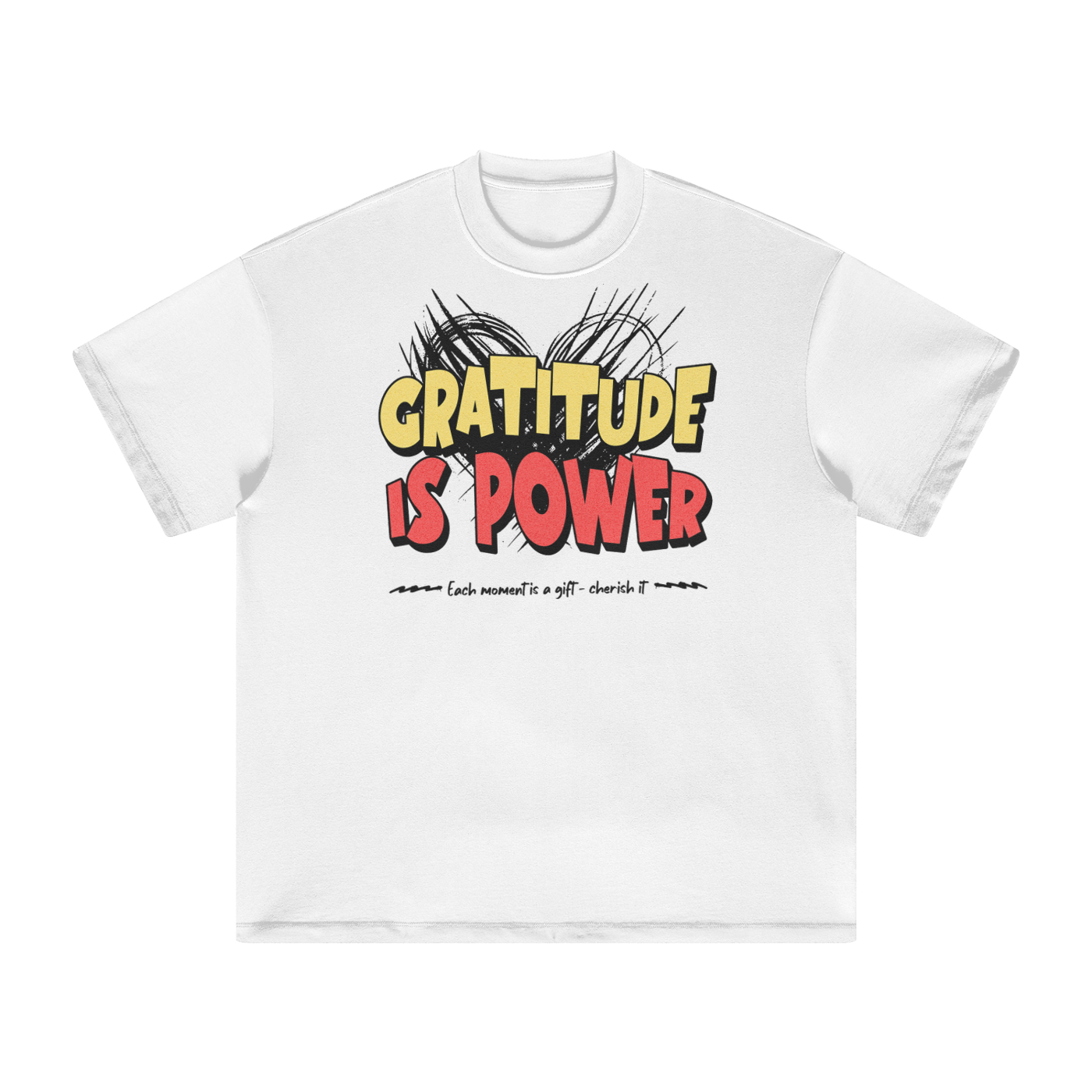Gratitude Is Power – Comic Heart Tee