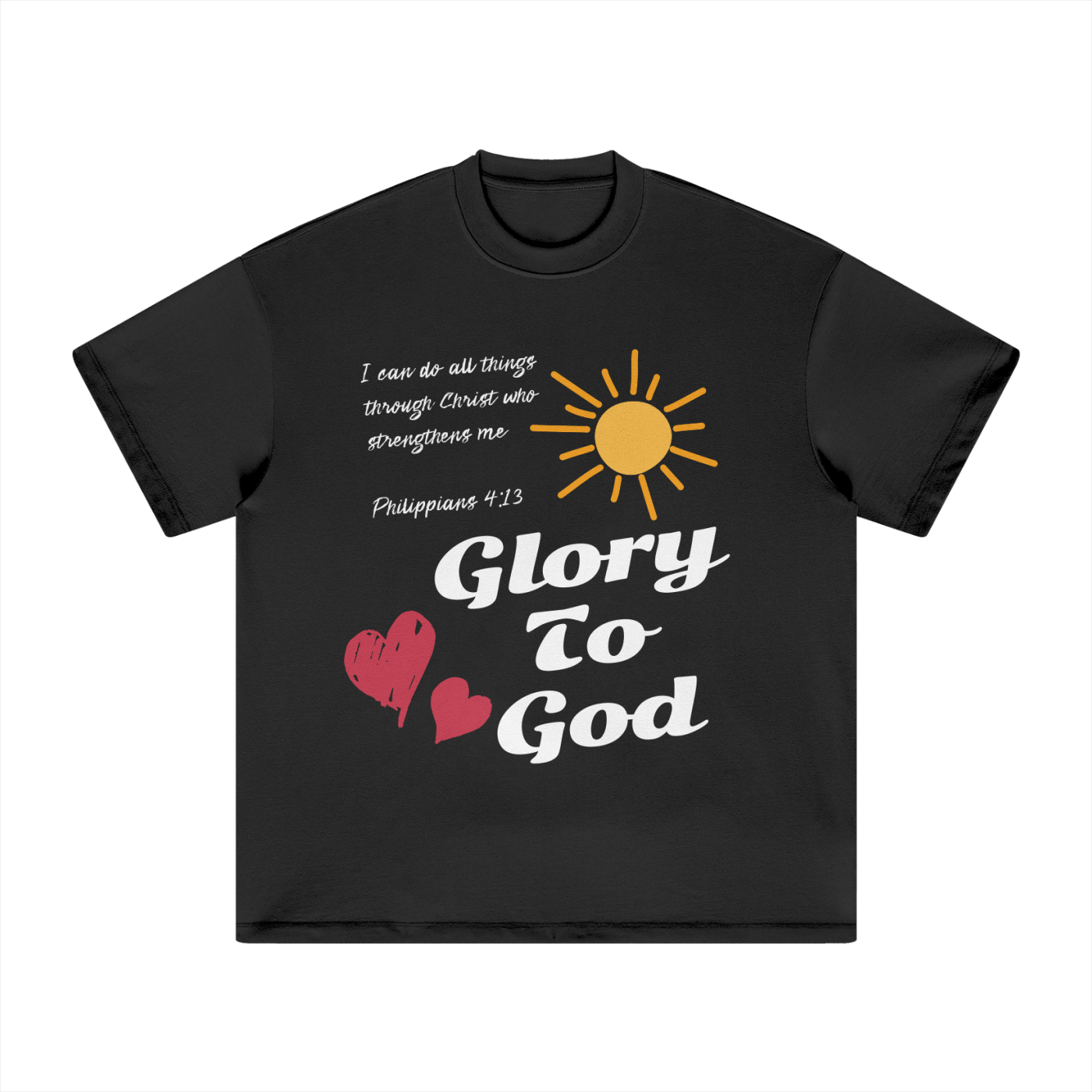 Glory To God Tee – Philippians 4:13 Sunshine Edition