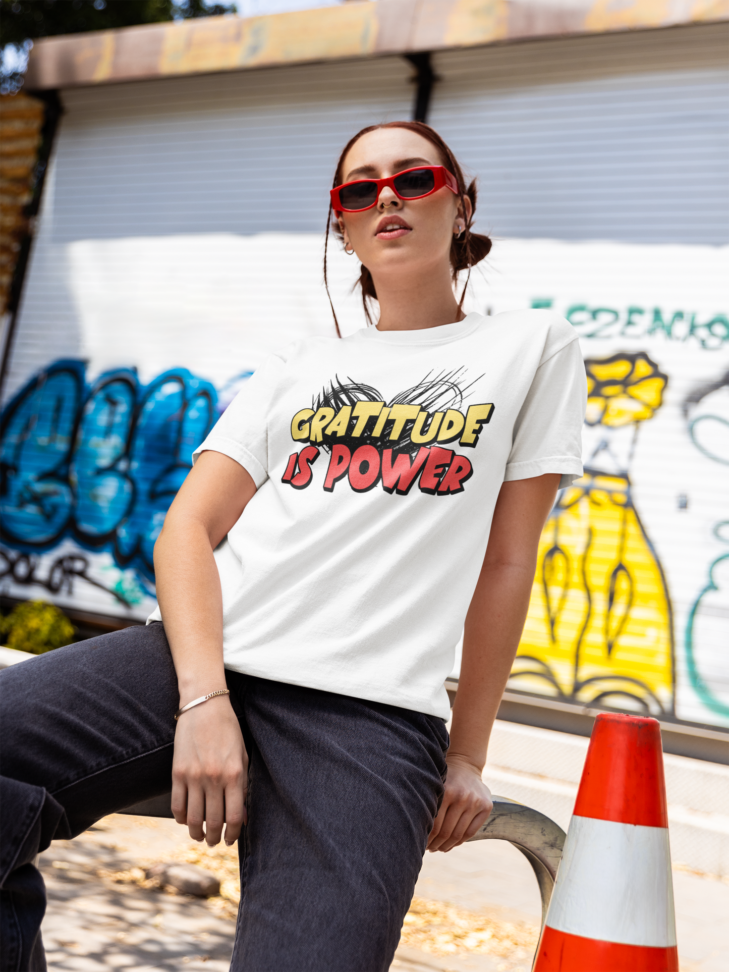 Gratitude Is Power – Comic Heart Tee