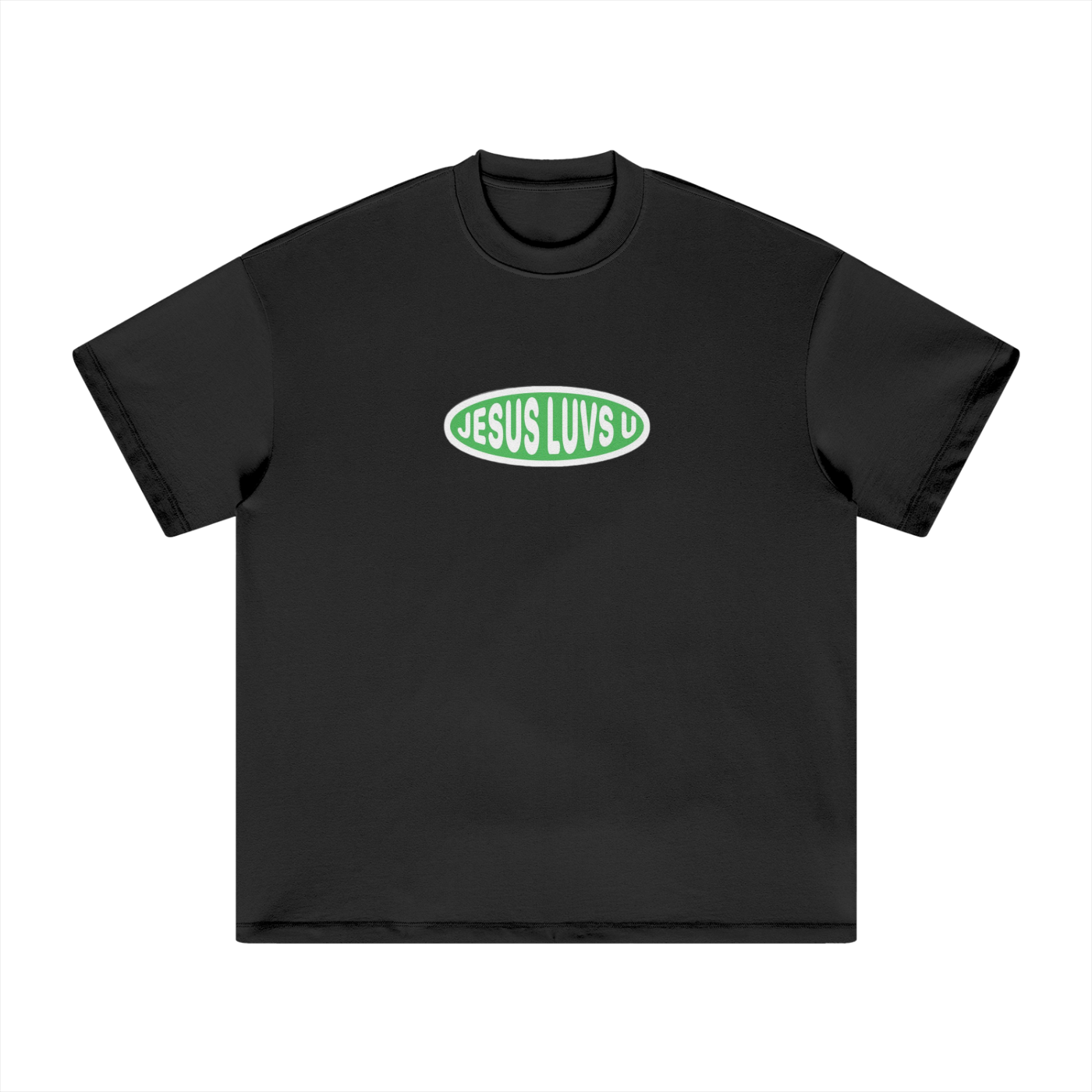 Jesus Luvs U – Oval Logo Tee