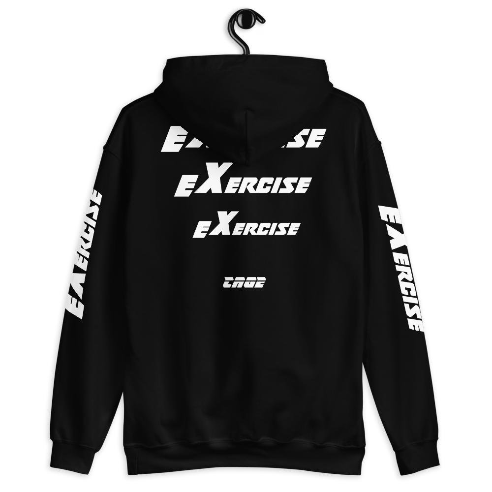 CAGE Unisex Exercise Hoodie (Black/White)