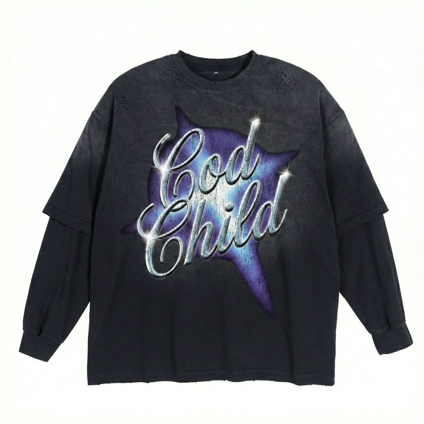 The Grunge Chrome "God Child" Oversized Tee