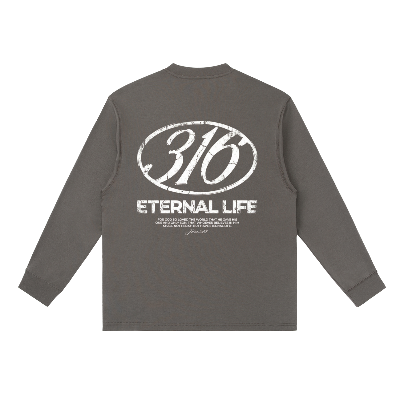 John 3:16 Shirt,Burgundy Long Sleeve,Eternal Life Tee,Christian Streetwear,Bible Verse Clothing,316 Oval Logo,Grunge Aesthetic,Faith Apparel,Y2K Fashion,Religious Graphic Tee