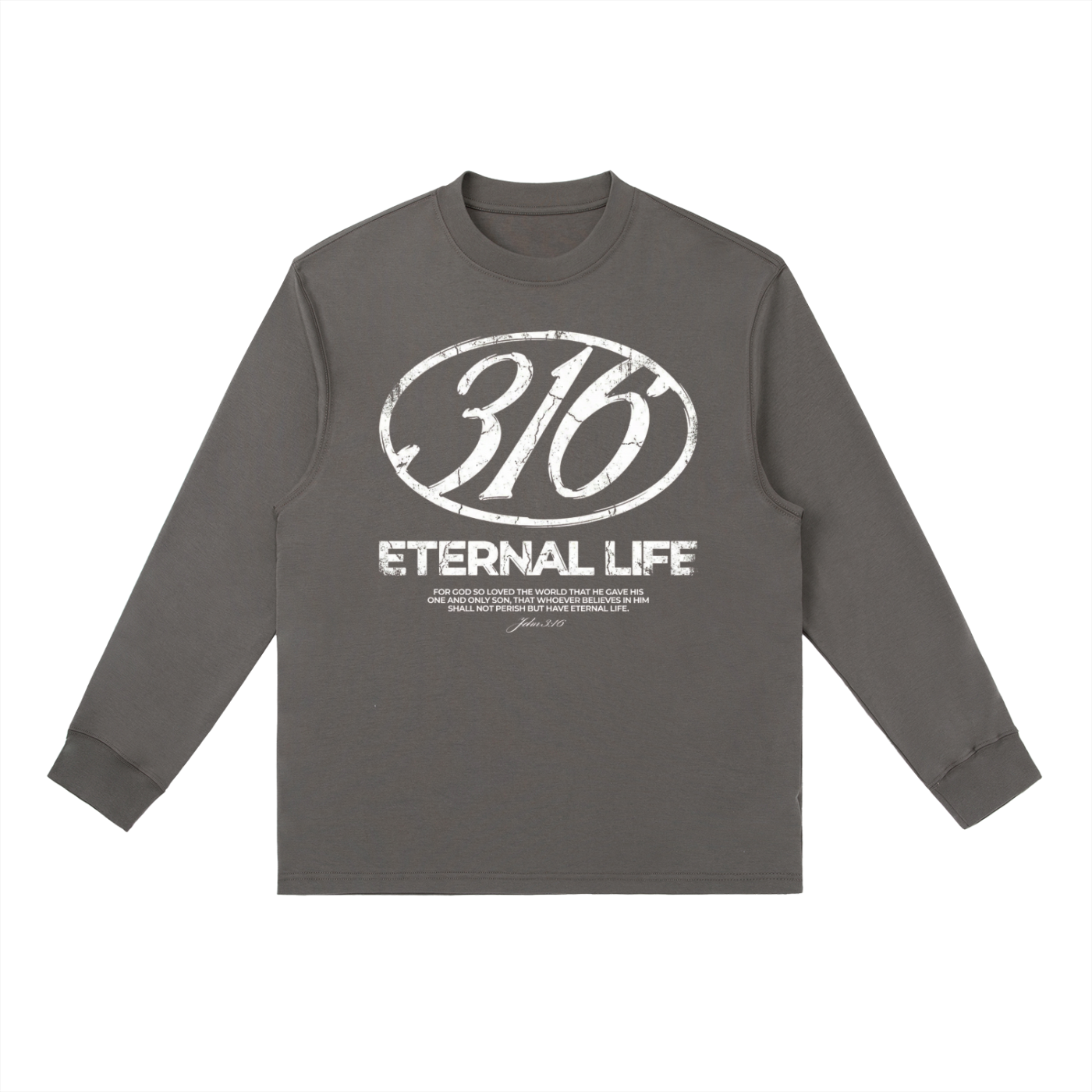 John 3:16 Shirt,Burgundy Long Sleeve,Eternal Life Tee,Christian Streetwear,Bible Verse Clothing,316 Oval Logo,Grunge Aesthetic,Faith Apparel,Y2K Fashion,Religious Graphic Tee